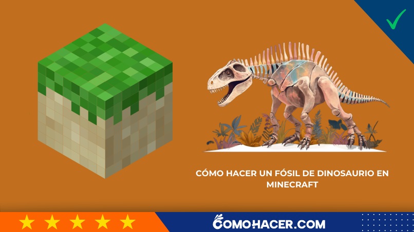 Cómo hacer un fósil de dinosaurio en Minecraft