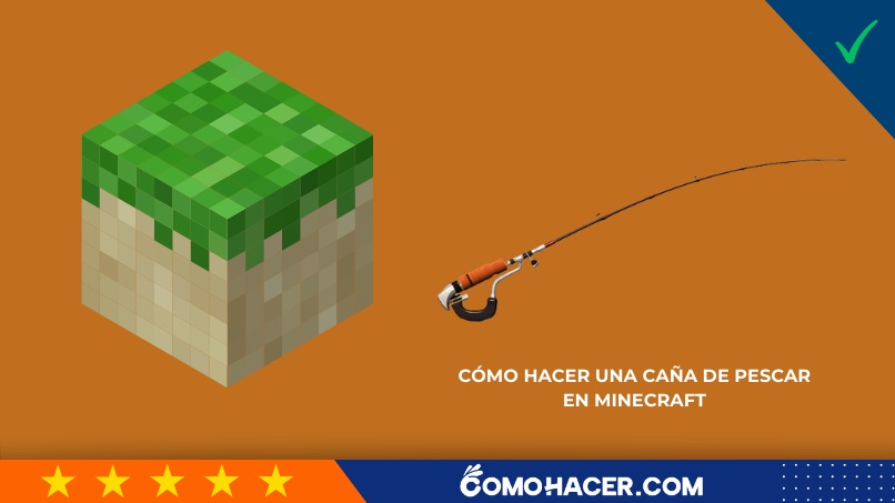 Cómo hacer una caña de pescar en Minecraft